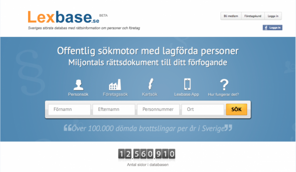 Lexbase – Den nya omtalade nättjänsten.